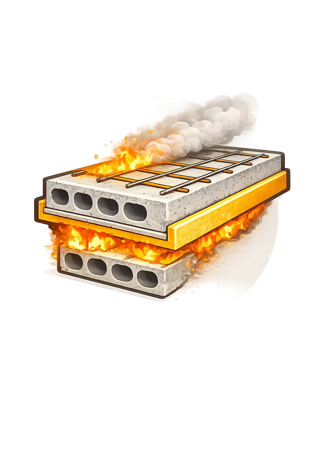 Protection coupe-feu plancher béton et compartimentage incendie